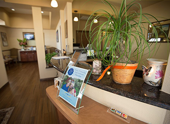 Dental office reception desk