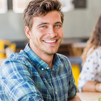 Man with flawless smile