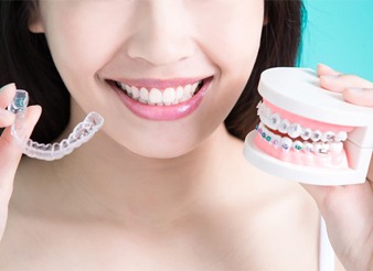 braces vs. clear aligner