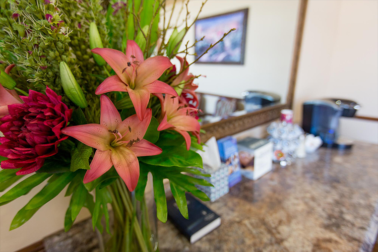 Vase of flowers